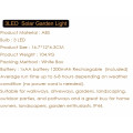 Outdoor Solar Powered 3 LED Gutter Luz cerca de telhado Gutter Garden Yard Lâmpada de parede